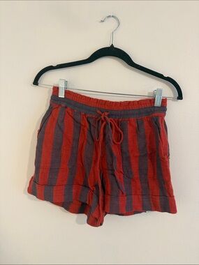Urban Outfitters UO Mya Striped Linen Blend Shorts | Size XS